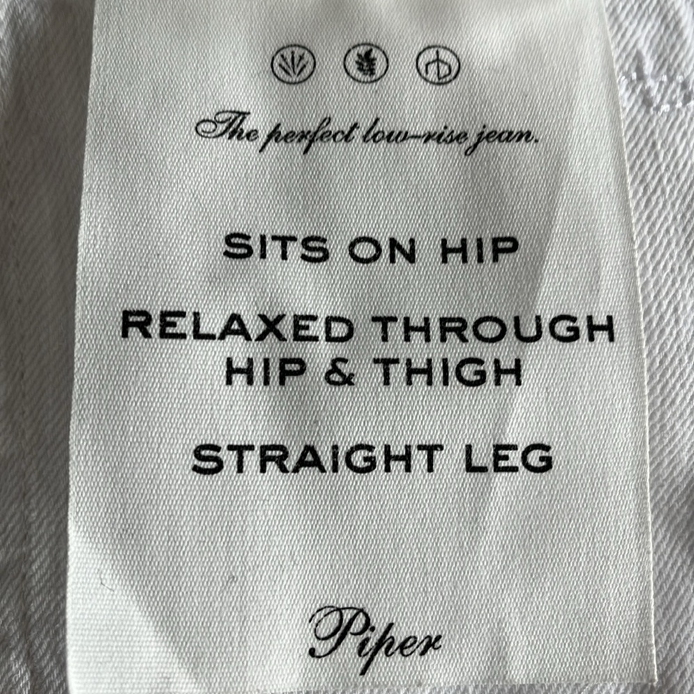 Rag and Bone White Piper Low Rise Straight Jeans NWT - Picture 10 of 10